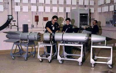Exploded View of B-61 Variable-Yield Thermonuclear Bomb