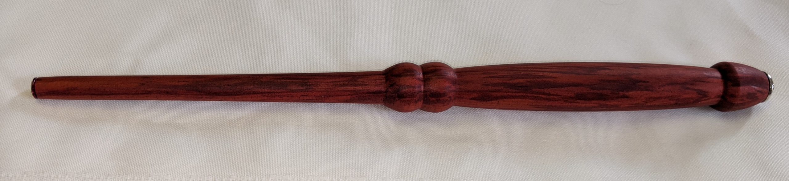 12-Inch Ruby, Bloodwood, and Steel Wand